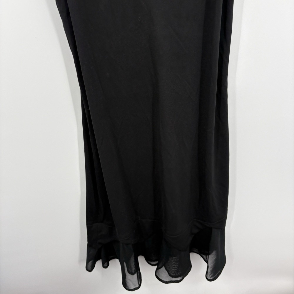Vintage 90s Y2K Slip Dress 6 Whimsigoth Floral Embroidered Dark Fairy Bias Midi - Picture 5 of 11